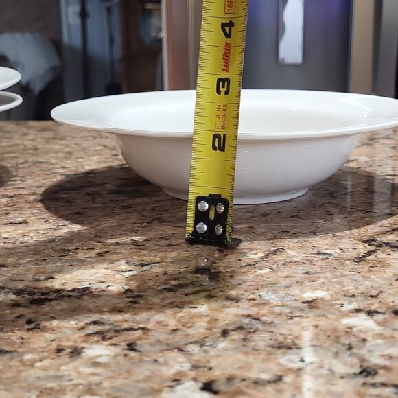 Pier 1 Elegant White Soup Bowls (Set Of 3) 8.5" D - Picture 12 of 12